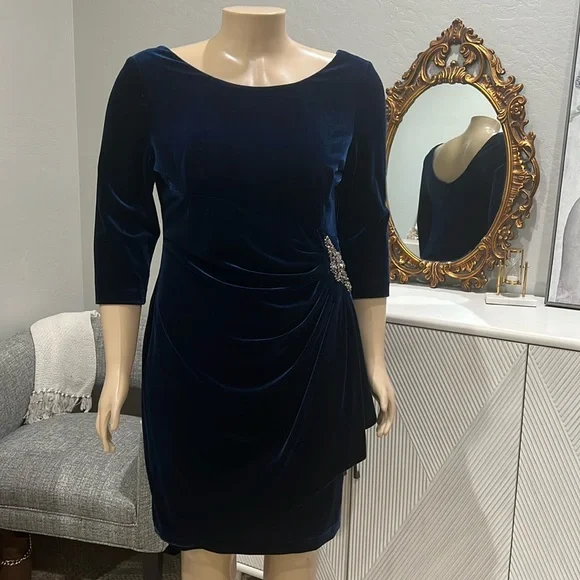 Alex Evenings | Dresses | Alex Evenings Velvet Dress Size 6p | Poshmark